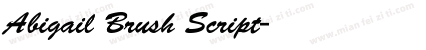 Abigail Brush Script字体转换